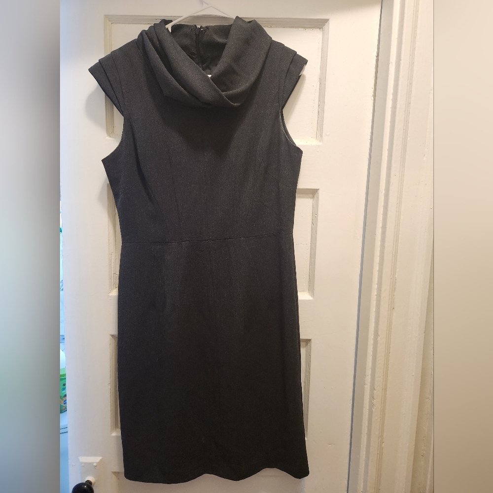 Gray Cowl Neck Dress